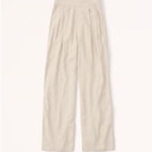 Abercrombie Linen-Blend Pull-On Wide Leg Pants